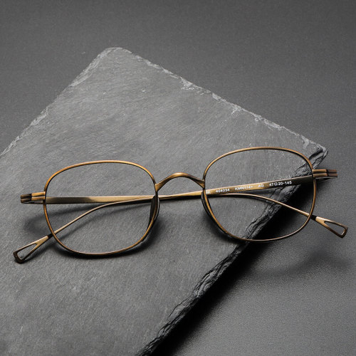 Multifocal Spectacles - Oval Titanium Glasses Frame LE0369 - Medium Size