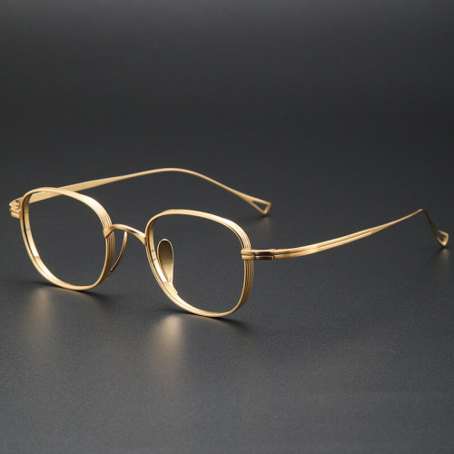 Multifocal Spectacles - Oval Titanium Glasses Frame LE0369 - Medium Size