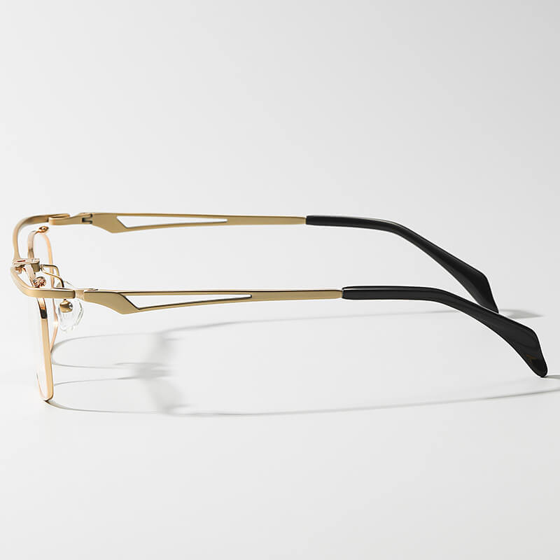 Flip Up Glasses LE0031 - Gold Rectangle l Titanium Design Flip Up Glasses LE0031 - Gold Rectangle l Titanium Design
