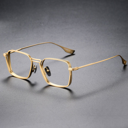 Best Progressive Eyeglasses - Square Titanium Eyeglasses Frame LE0305 - Large Size