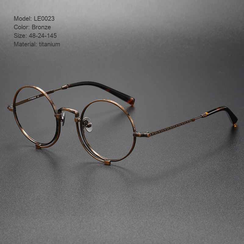 Best Frames for Progressive Glasses LE0023 - Round Titanium Best Frames for Progressive Glasses LE0023 - Round Titanium