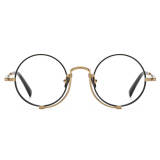 Best Frames for Progressive Glasses - Round Titanium Eyeglasses LE0023 - Medium Size