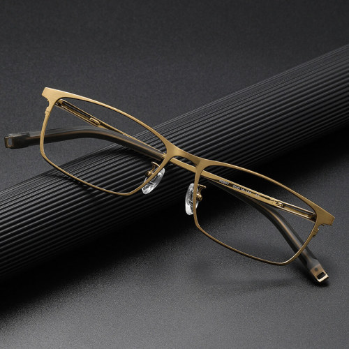 Premium Progressive Glasses - Rectangle Titanium Eyeglasses Frame LE0157 - Medium Size