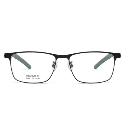 Best Online Progressive Eyeglasses - Rectangle Titanium Eyeglasses Frame LE0052 - Large Size