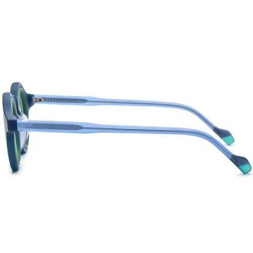 Progressive Eyewear - Round Acetate Eyeglasses Frame LE0727 - Large Size