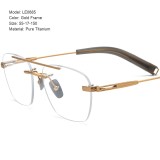 Pure Titanium Rimless Eyeglasses LE0685