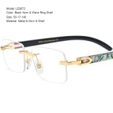 Metal & Horn & Shell Eyeglasses LE0672