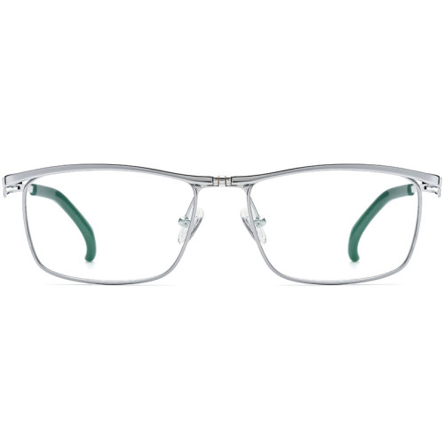 Progressive Spectacles - Browline Titanium Eyeglasses Frame LE0533 - Large Size