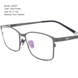 Best Progressive Readers - Rectangle Titanium Eyeglasses LE0537 - Large Size