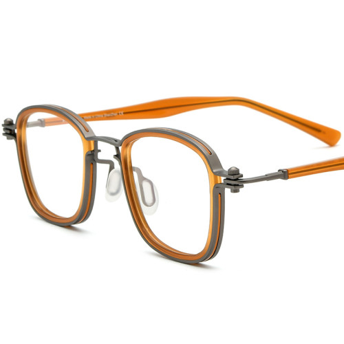 Progressive Lens Spectacles - Square Metal Eyeglasses Frame LE0519 - Oversized