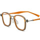 Progressive Lens Spectacles - Square Metal Eyeglasses Frame LE0519 - Oversized