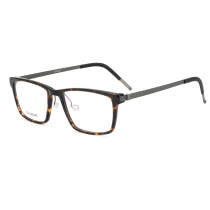 Olet Prescription Glasses Acetate & Titanium Eyeglasses Rectangle Frame Medium Size LT1819