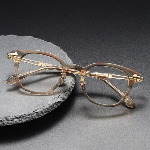 Progressive Lens Glasses - Square Acetate Eyeglasses Frame LE1083 - Large Size