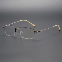 Pure Titanium Eyeglasses LE1061 - Oversized Frames For Men's Eyeglasses