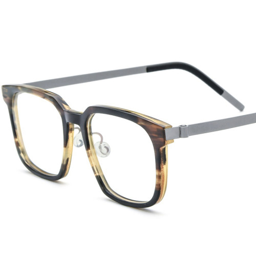 Progressive Eyeglasses Online Large Square Horn Glasses LE0654