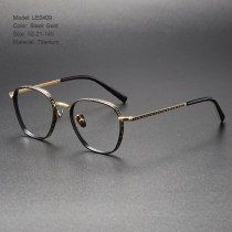 Handmade Titanium Glasses M3101 - Large Size
