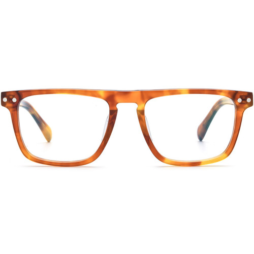 Clear Square Acetate Glasses with Clip On Sunglasses LE0776 - Versatile & Trendy