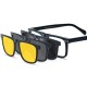 Black Square Acetate Glasses with Clip On Sunglasses LE0776 - Sleek & Versatile