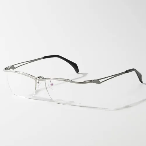 Silver Browline Titanium Flip Up Prescription Glasses LE0032 - Sleek & Adaptive