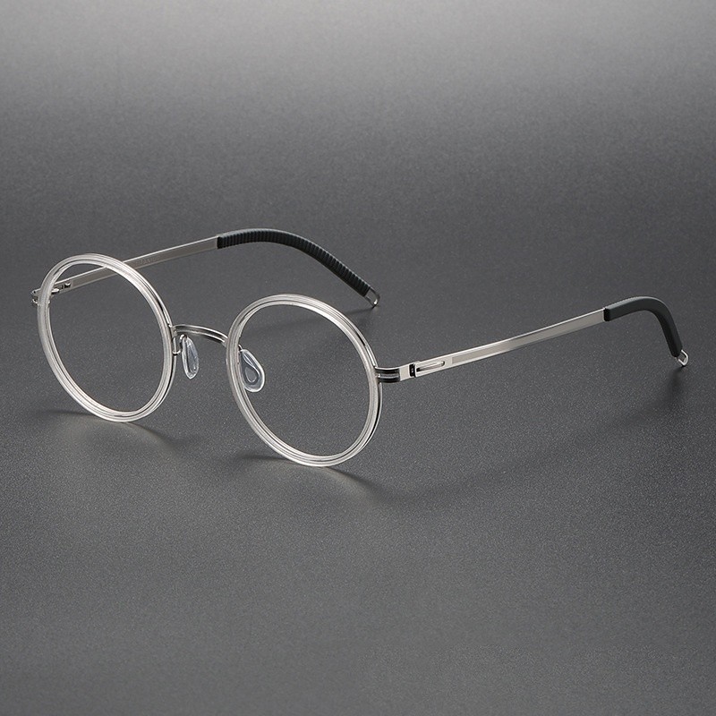 Clear round prescription glasses deals