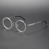 Clear Round Titanium Eyeglasses LE1092 - Stylish Prescription Frames