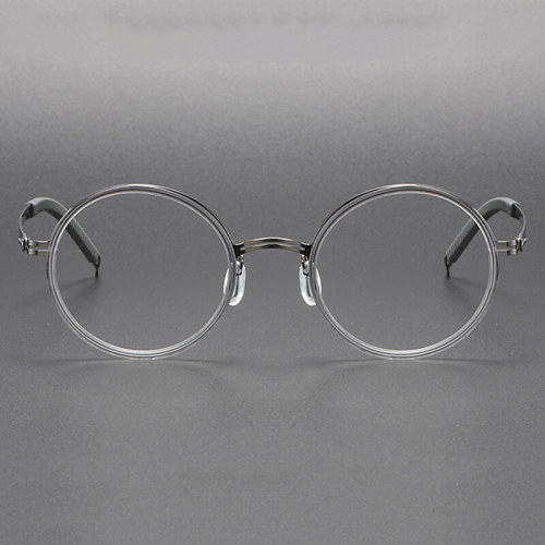 Clear Round Titanium Glasses Frame LE1092 - Chic Prescription Eyewear