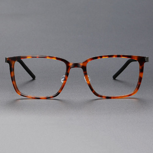 Tortoise Shell Square Acetate & Titanium Glasses LE1087 - Classy & Multifunctional