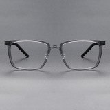 Transparent Square Acetate & Titanium Glasses Frames LE1087 - Chic & Modern