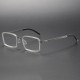 Clear Rectangle Titanium Glass Frames LE1093 - Sleek & Durable Prescription Eyewear