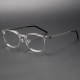 Clear Square Acetate & Titanium Prescription Glasses Frames LE1101 - Sleek & Durable