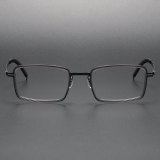 Men's Clear Frame Rectangle Titanium Reading Glasses LE1093 - Sleek & Durable