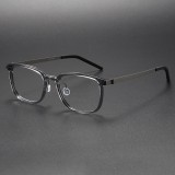 Progressive Readers with Clear Square Acetate & Titanium Frames LE1101 - Versatile & Clear