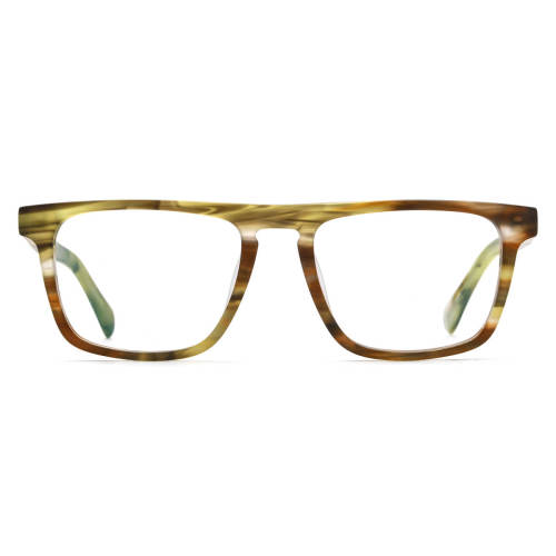 Unisex Tortoiseshell Square Acetate Blue Light Glasses for Men LE0734 - Stylish & Protective