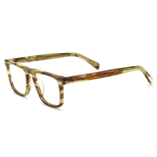 Unisex Tortoiseshell Square Acetate Blue Light Glasses for Men LE0734 - Stylish & Protective