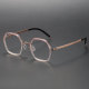 Geometric Glasses Frames LE1065_Pink - Rose Gold