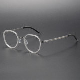 LE1056 Clear Glasses for Women - Chic Round Acetate & Titanium Frames