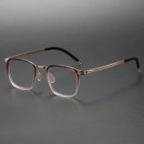 LE1059 Women's Reading Glasses - Chic Square Frames in Acetate & Titanium