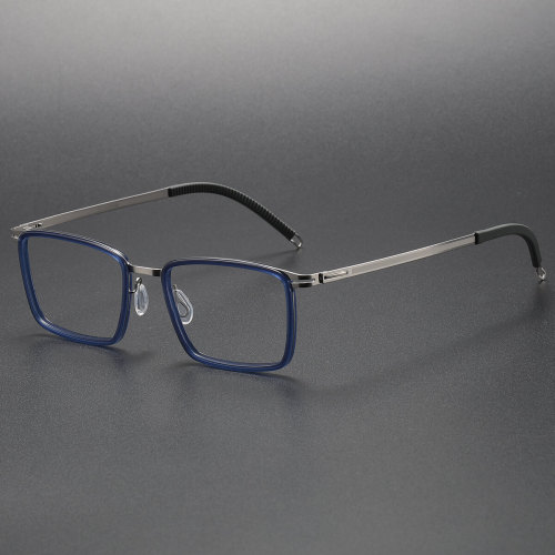 LE1064 Blue Rectangle Glasses - Stylish & Versatile Eyewear