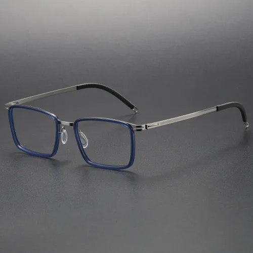 LE1064 Blue Rectangle Glasses - Stylish & Versatile Eyewear