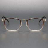 LE1059 Women's Reading Glasses - Chic Square Frames in Acetate & Titanium