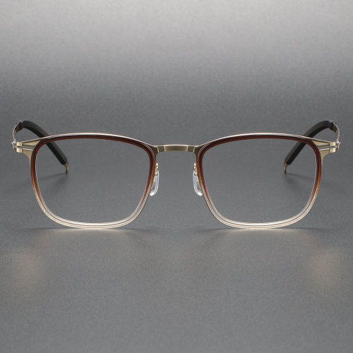 LE1059 Women's Reading Glasses - Chic Square Frames in Acetate & Titanium