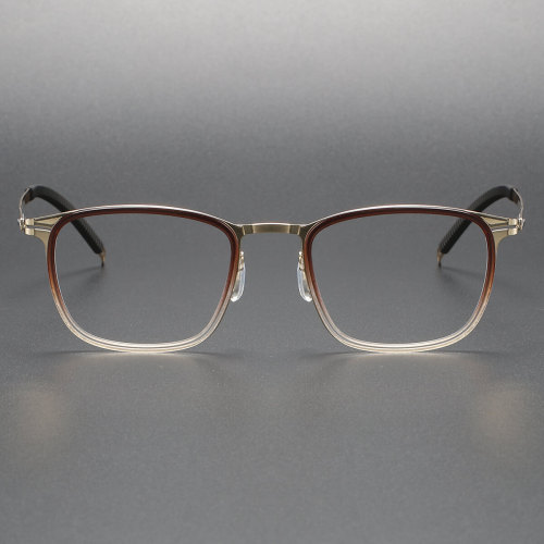 LE1059 Women's Reading Glasses - Chic Square Frames in Acetate & Titanium