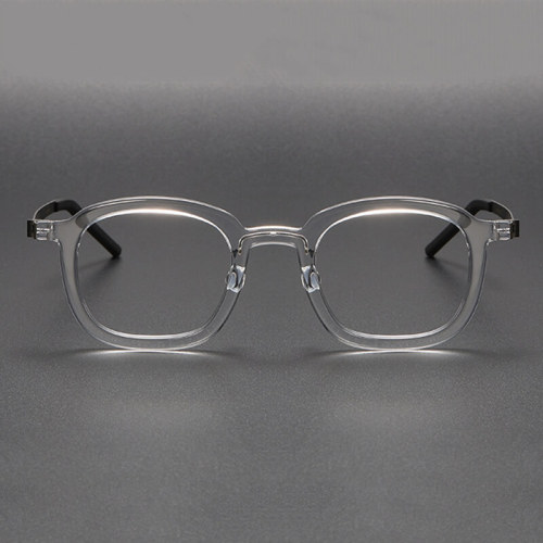 Clear Reading Glasses LE1045 - Round Acetate & Titanium Frames