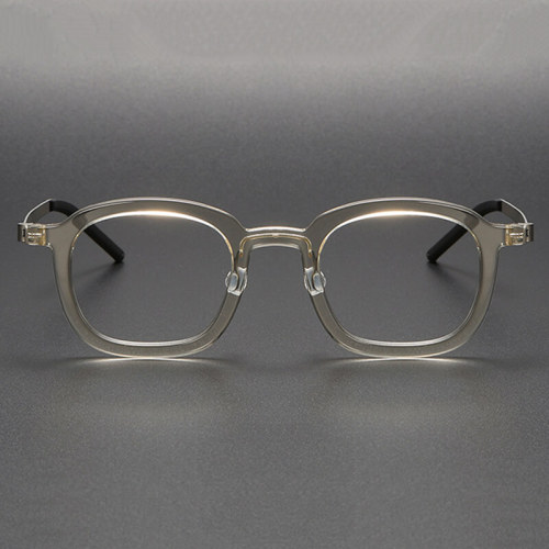 Night Driving Glasses LE1045 - Round Clear Frame Design in Titanium & Acetate