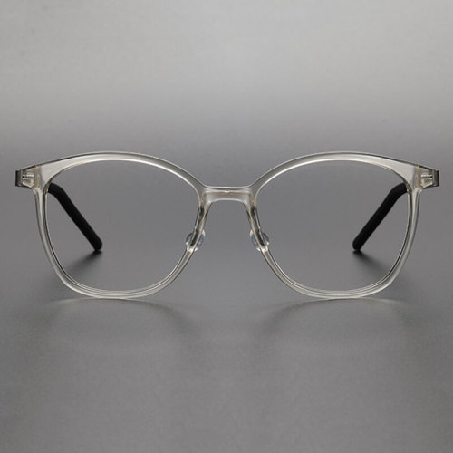 LE1050 Asian Fit Glasses - Comfortable Large Square Frames in Titanium & Acetate