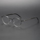 Night Vision Glasses LE1046: Clear Grey Titanium Round Frames