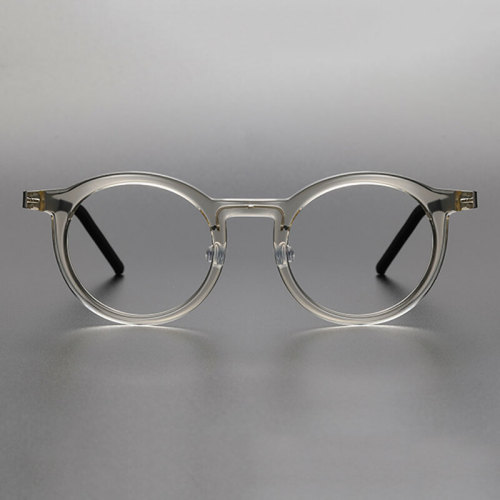 Clear Eye Glasses Frame LE1037 - Round Acetate & Titanium Design