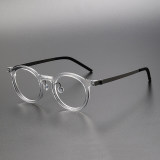 Clear Glasses Frames Women LE1037 - Round Face Flattering Design in Titanium & Acetate