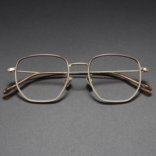Brown Glasses LE1023 - Square Titanium Frames for Every Vision Need