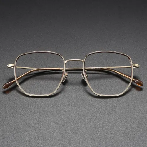 Brown Glasses LE1023 - Square Titanium Frames for Every Vision Need